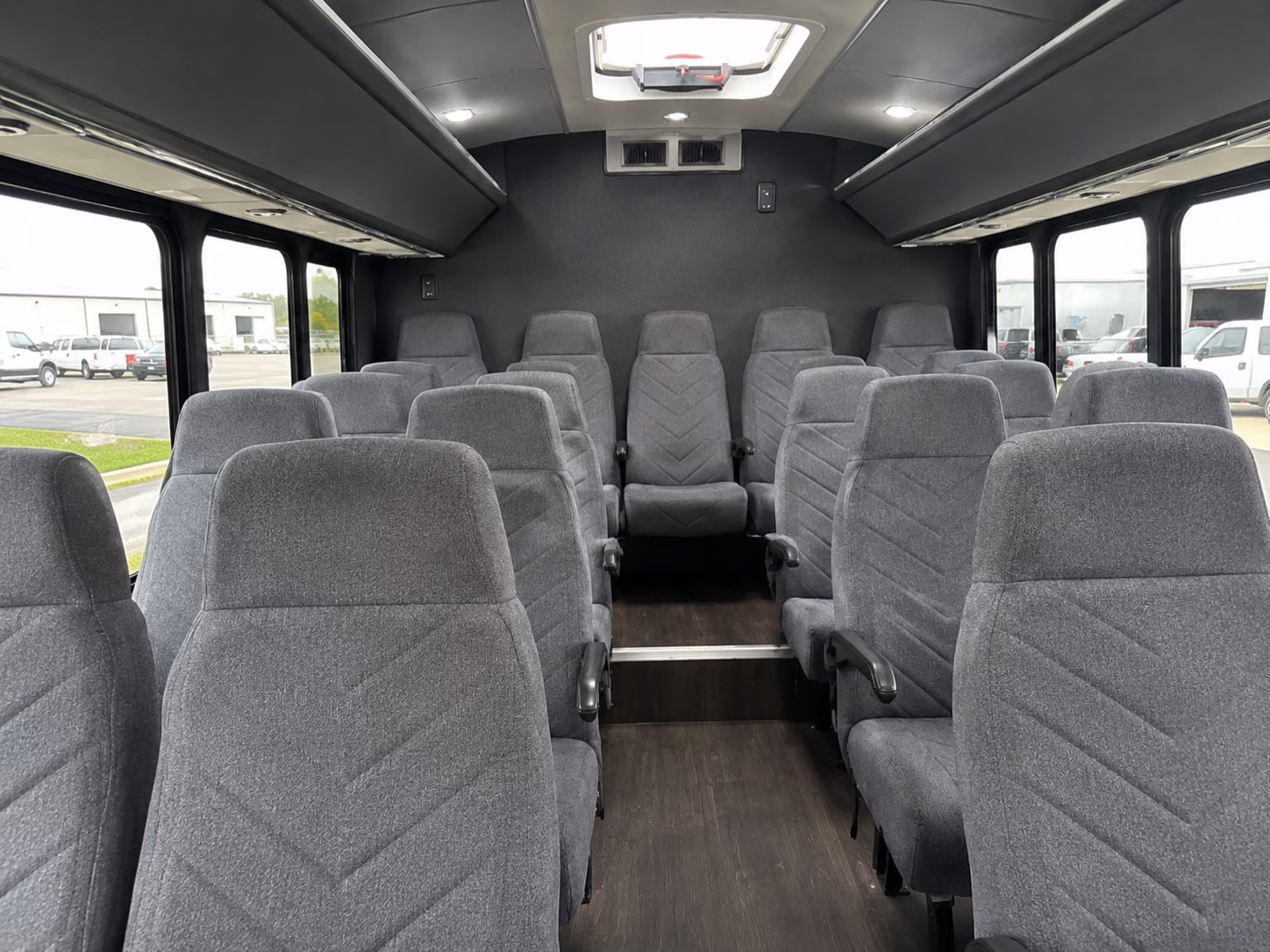 meriden 18 passenger minibus inside