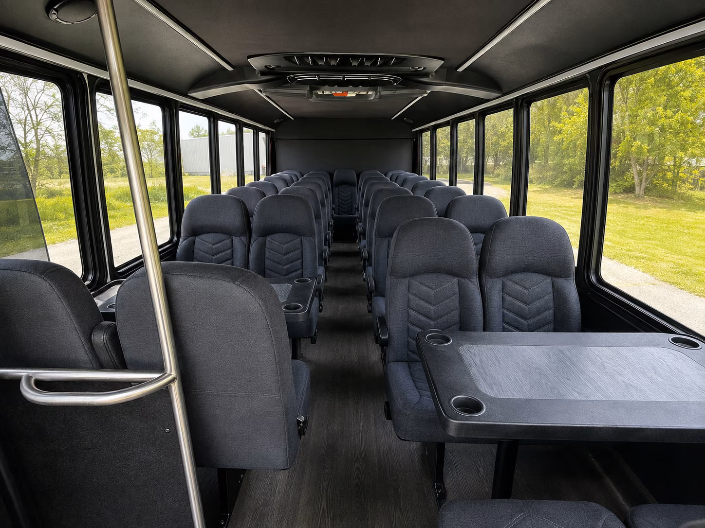 meriden 18 passenger minibus interior