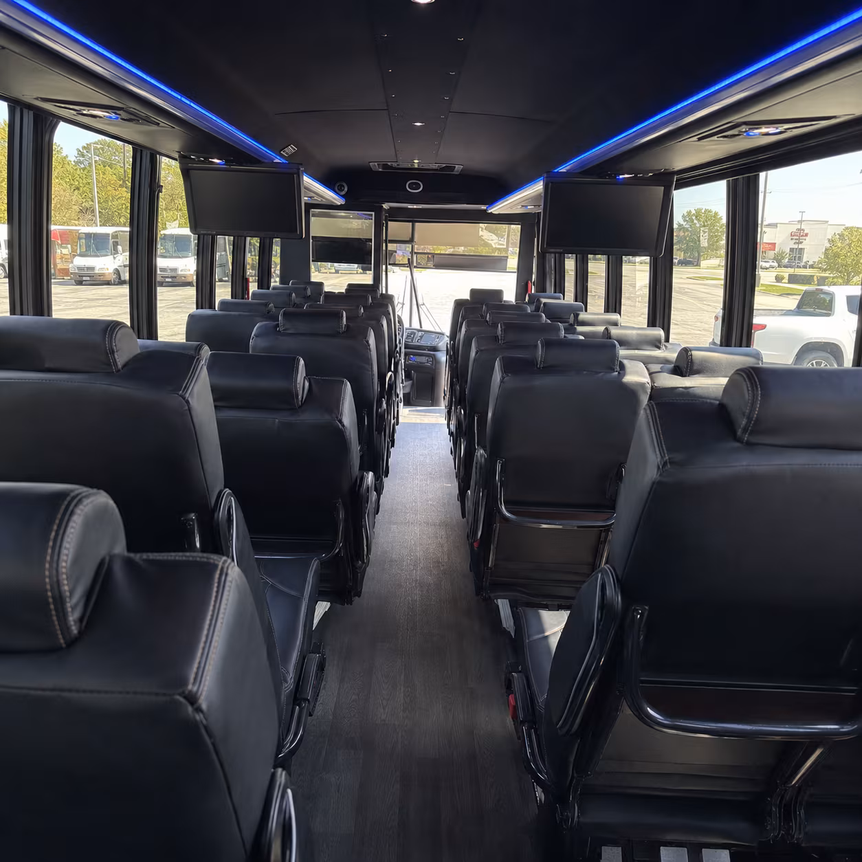 meriden 25 passenger minibus inside