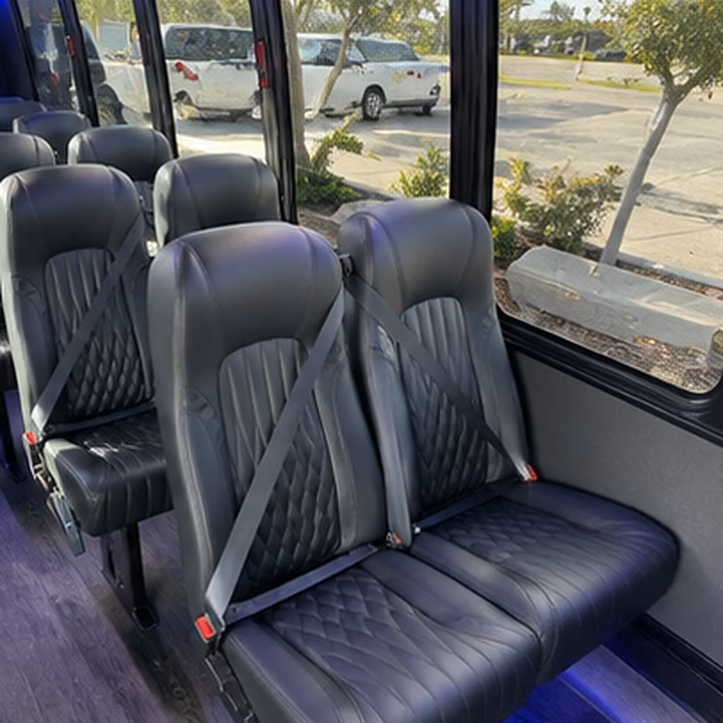 meriden 25 passenger minibus interior