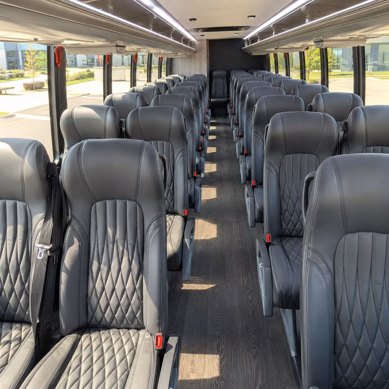 meriden 28 passenger minibus interior