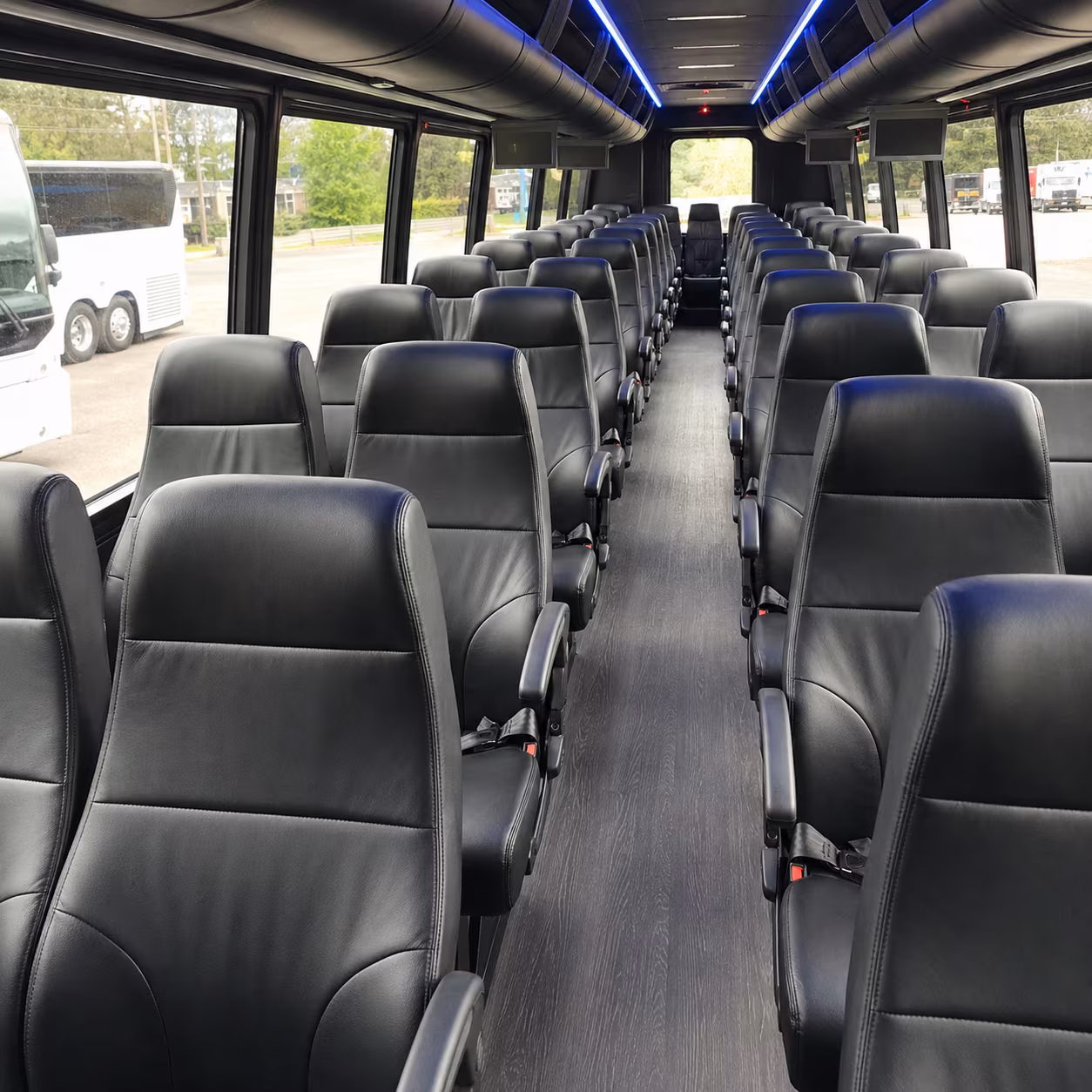 meriden 30 passenger minibus interior