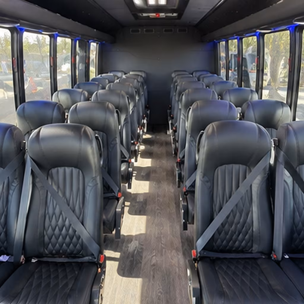 meriden 35 passenger minibus inside