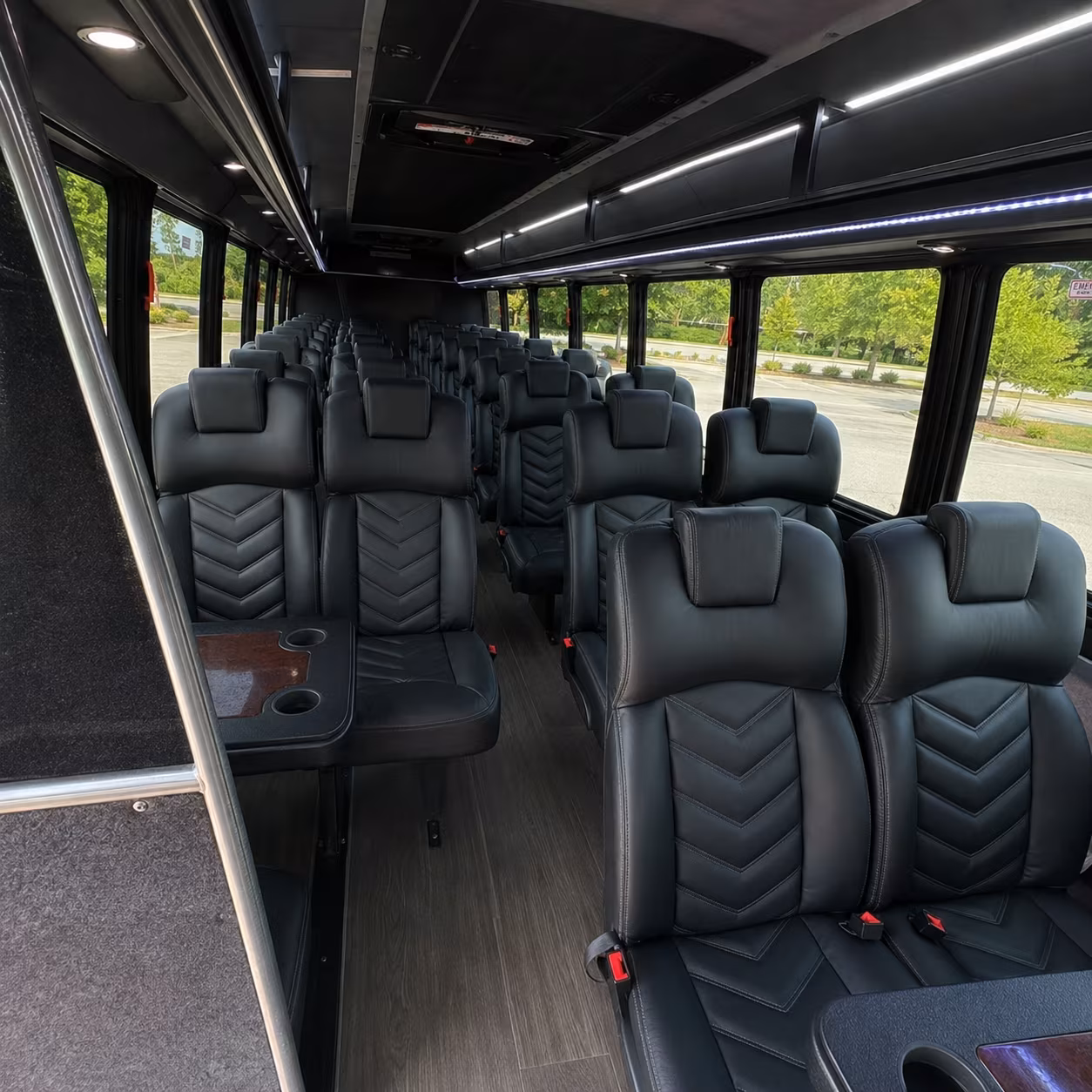 meriden 35 passenger minibus interior