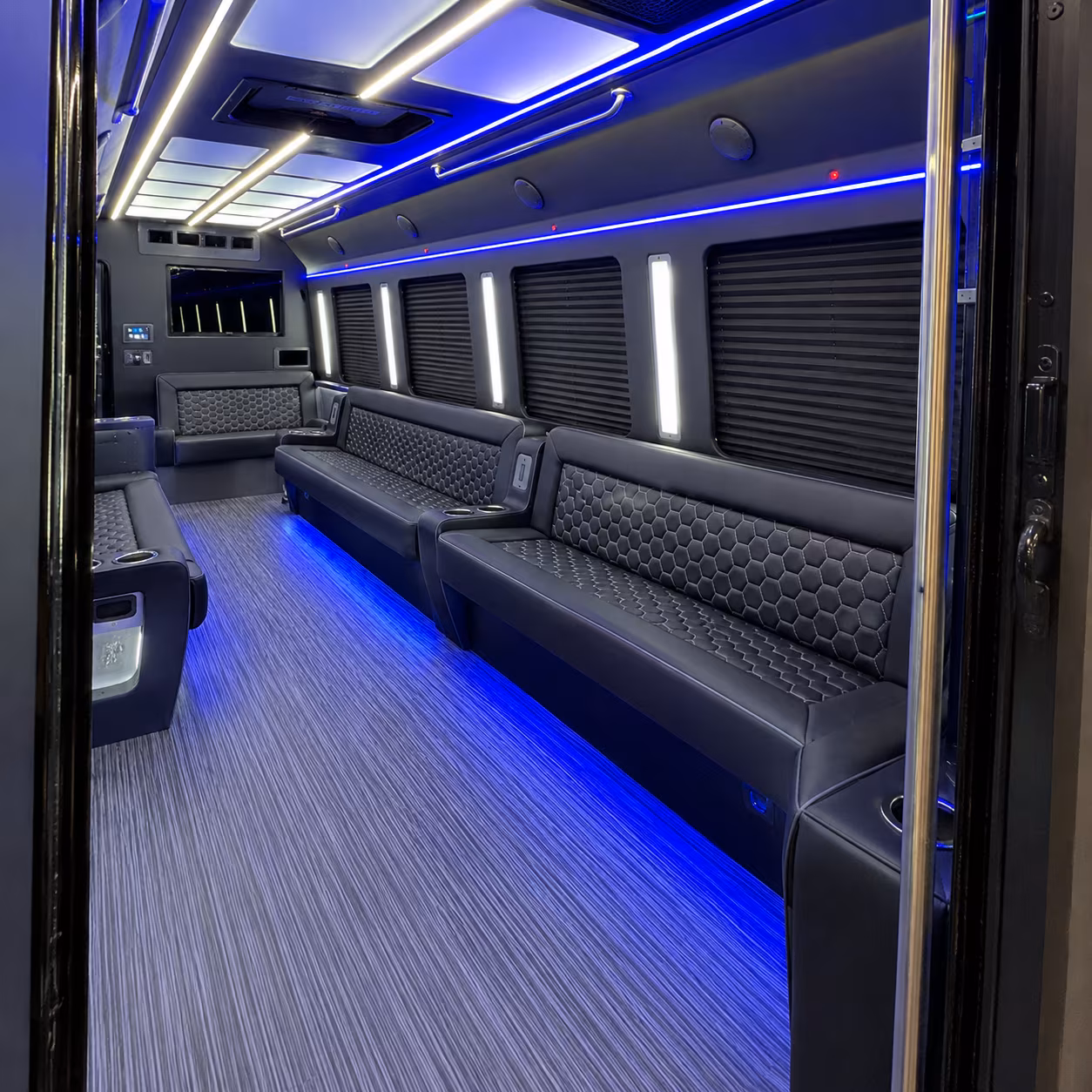 meriden party bus rental interior